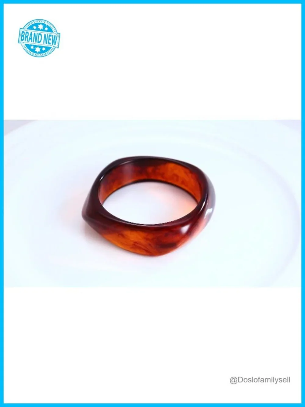 Chunky Resin Bangle Bracelet Set - 3 Stackable Acrylic Bracelets